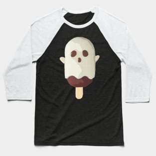 Halloween Cute Ghost Popsicle Candy Icecream Baseball T-Shirt